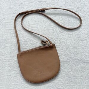 Monserat De Lucca Leather Crossbody Bag, Tan Brown